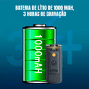 Câmera Corporal Dorn 2K HD com Visão Noturna - Lente 180°, IP65 e Gravação em Loop