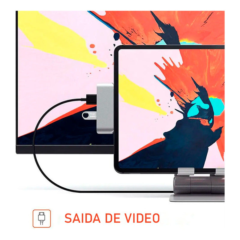 Hub Adaptador Usb-c Para Hdmi / Usb 3.0 / Usb-c / Audio P2