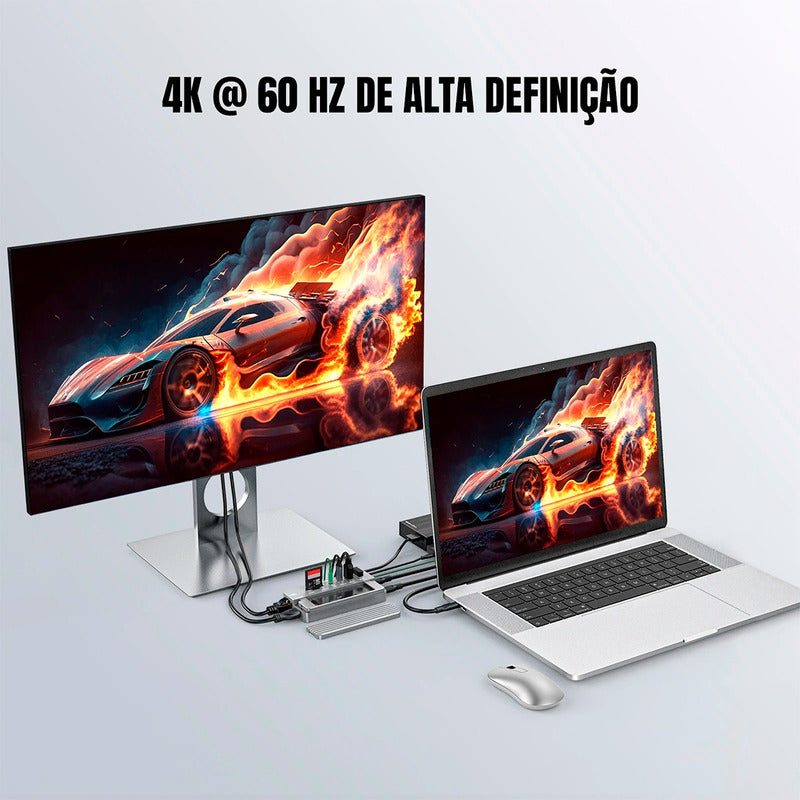 Hub Case Ssd Nvme M.2 Thunderbolt 3/4 Hdmi, Rj45, Usb