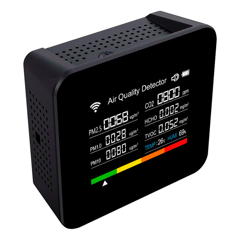 Higrômetro Dorn Co2 Pm Tvoc Usb-c Detector Poluição