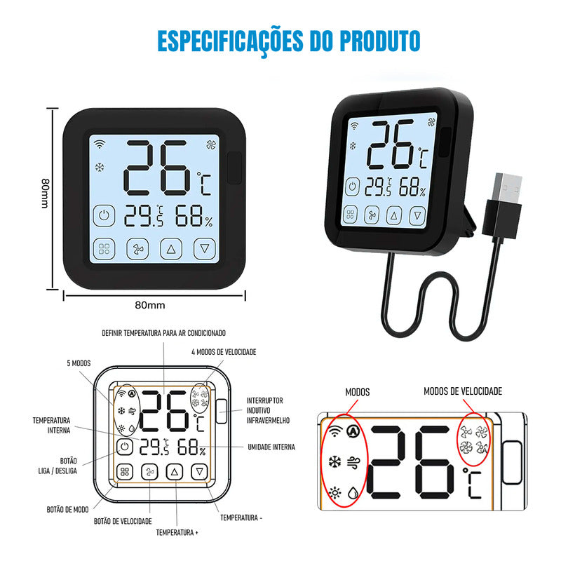 Controle Universal Smart Touchscreen Ar Condicionado