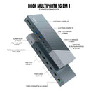 Dockstation Hub Usb-c Dorn Displaylink 2x Displayport e 2x Hdmi para Multitelas+ Fonte 100w