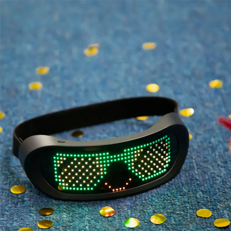 Óculos Led Rgb Bluetooth Festa Dj Carnaval - Virtua Fx Cor Preto