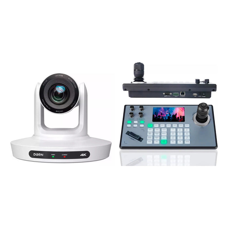 Câmera Robótica Dorn Ptz 4k 20x + Controladora