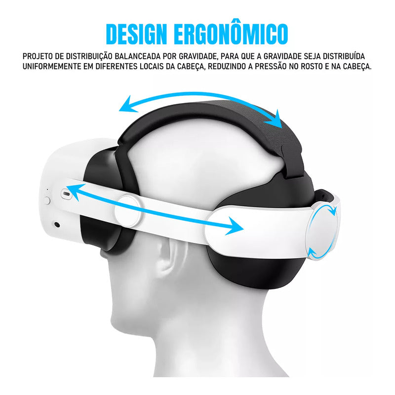 Elite Strap Premium C1 Para Meta Quest 3 Suporte Testa Vr