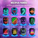 Máscara LED Virtua FX com Efeitos Sonoros - 60 Modos, Sensor de Gestos e Bateria 10h