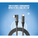 Kit Cabo USB-C 5m + Extensor USB-C 5m | 100W | 20Gbps