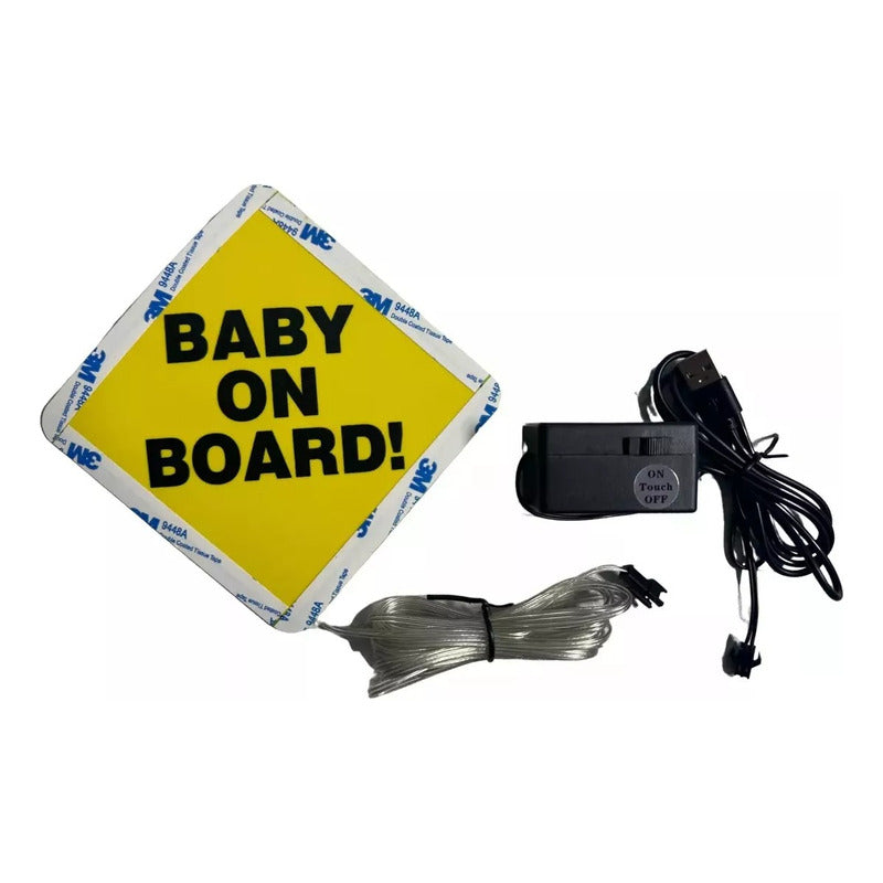 Placa Luminosa Sticker Led Adesivo Carro, parede, Pilha Aaa