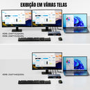 Docking Station Dorn DisplayLink 12 em 1 - 2x HDMI, Gigabit Ethernet, 4x USB 3.0 e PD 45W