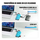 Hub USB-C 11 em 1 Dorn - Dock Station com 4K HDMI, USB 3.0, Gigabit Ethernet e PD 100W