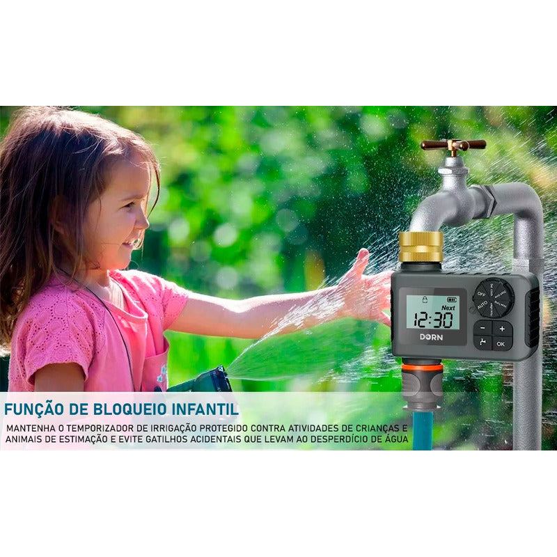 Temporizador Irrigação Programável Fluxo De Água Automático