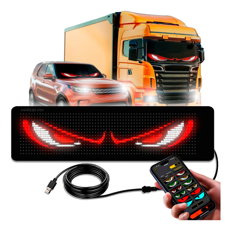 Painel Led Flexível Bluetooth 40w Colorido 39x10cm