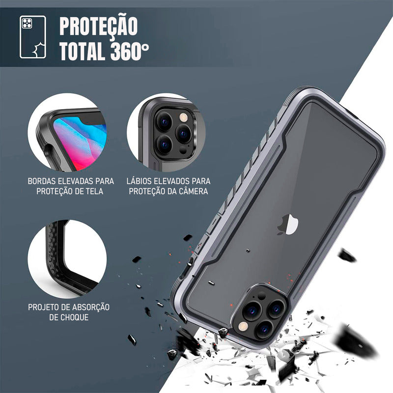 Case Anti Impacto Dorn Samsung Galaxy S24 S25 Ultra Plus - Proteção Militar Transparente 1,8m