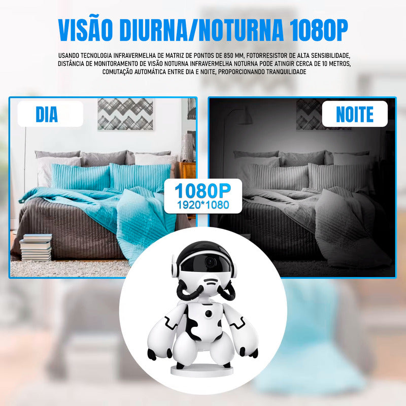 Camera Escondia Robô Brinquedo Espião Visão Noturna Rastreio