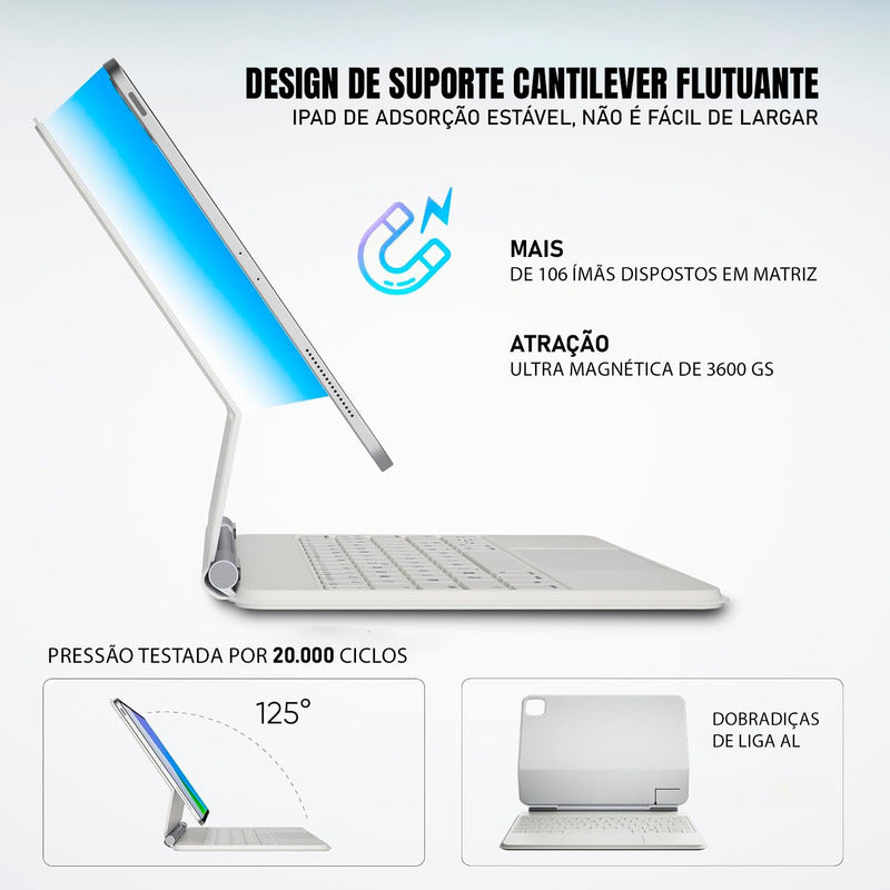 Teclado Dorn Magic Para iPad 12.9 Gen 3º 4º 5º 6º E Air 13