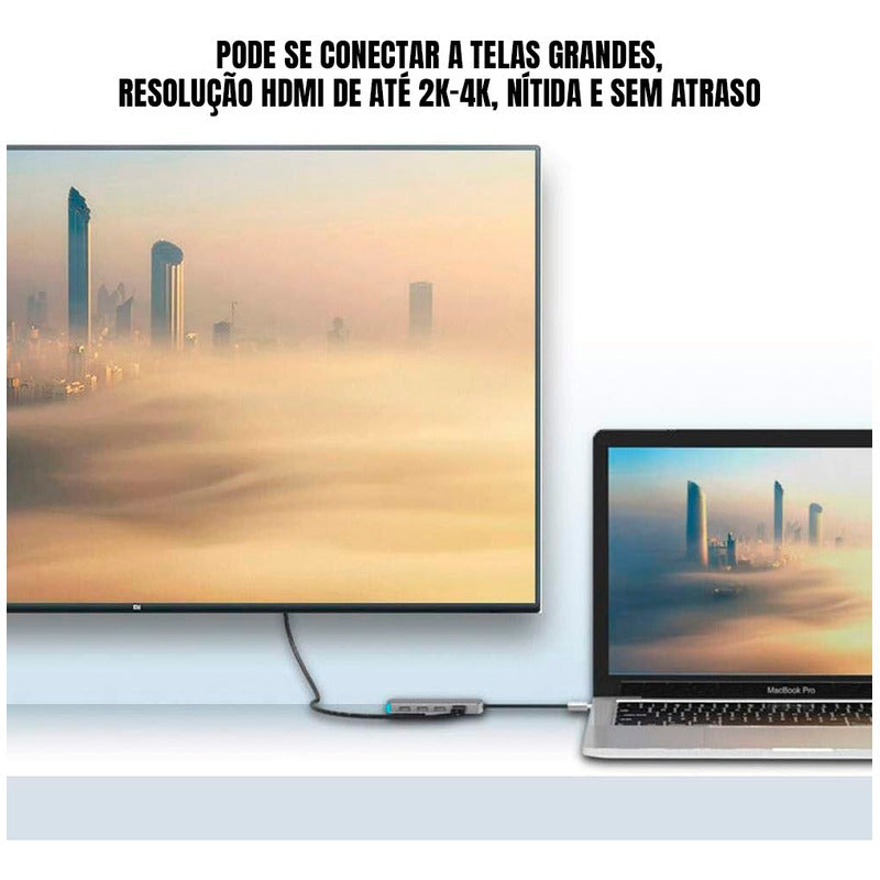 Hub Usb Basix Blue Pro 3.0/usb-c/3.1 Hdmi 5gbps.