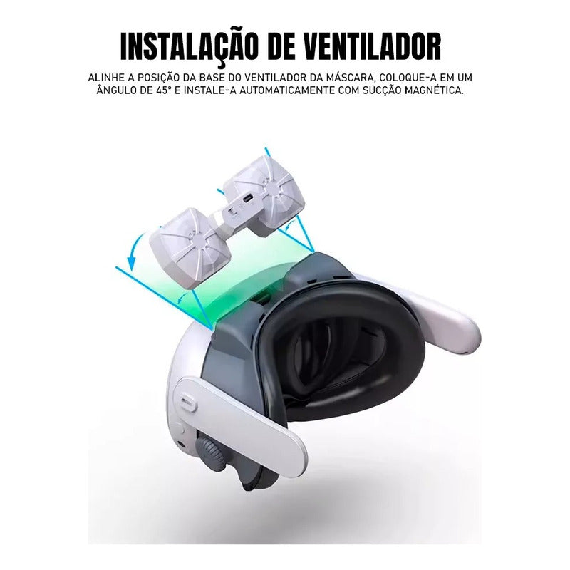 Capa Facial Com Sistema De Resfriamento Para Quest 3