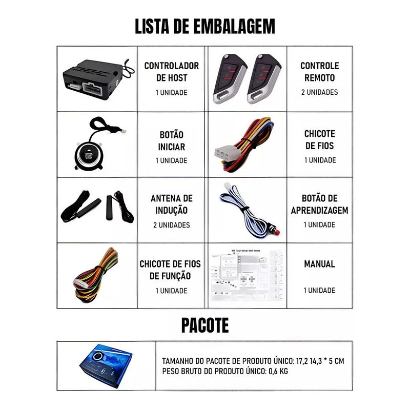 Kit Start Stop Universal Partida Remota Chave De Presença Rl