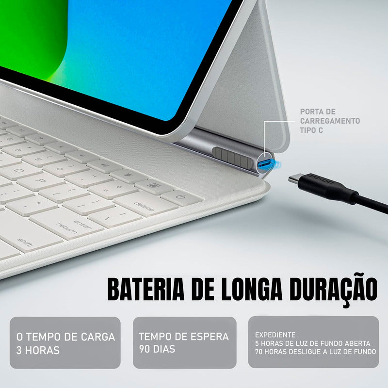 Teclado Dorn Magic Para iPad 12.9 Gen 3º 4º 5º 6º E Air 13