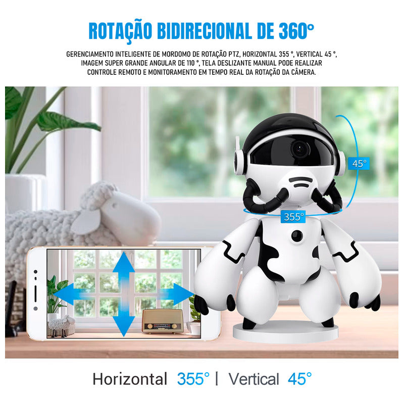 Camera Escondia Robô Brinquedo Espião Visão Noturna Rastreio