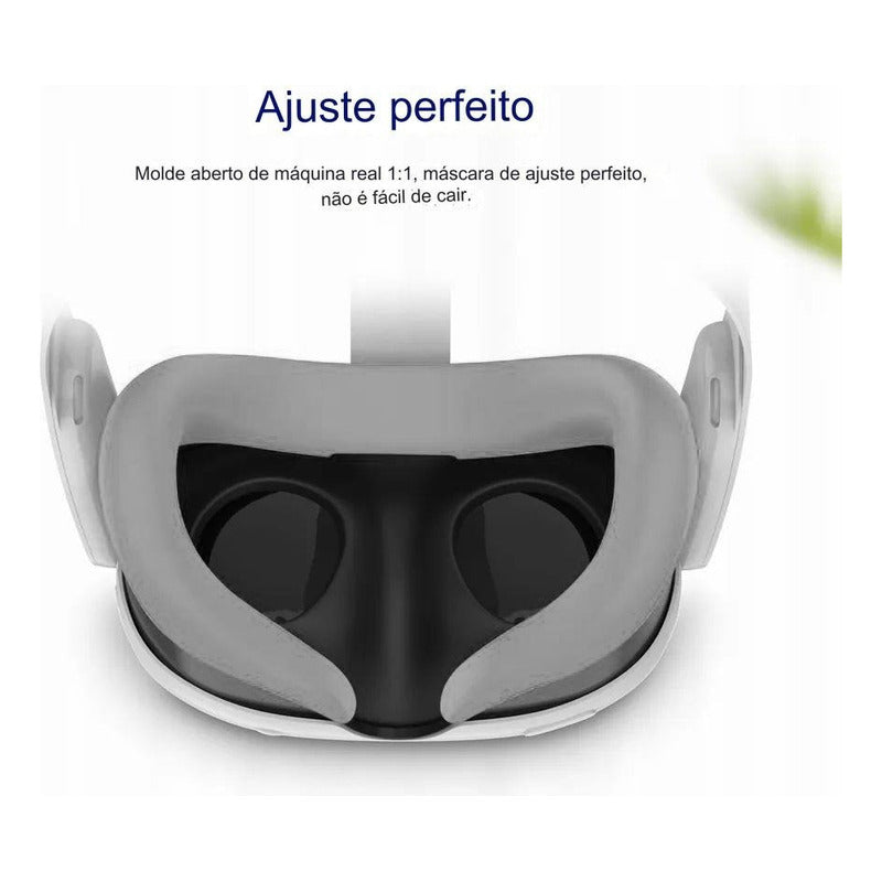 Capa Facial Silicone Á Prova De Suor Lavável Para Quest 3