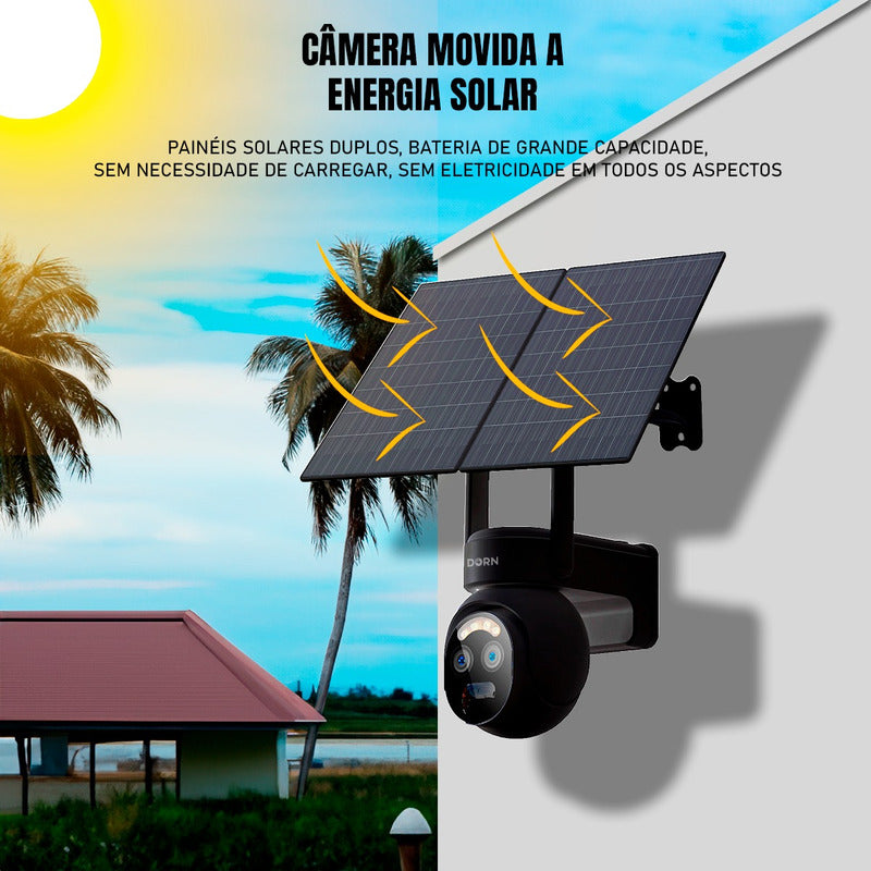Câmera De Segurança Dorn 4g 4k Ptz Solar Motorizada
