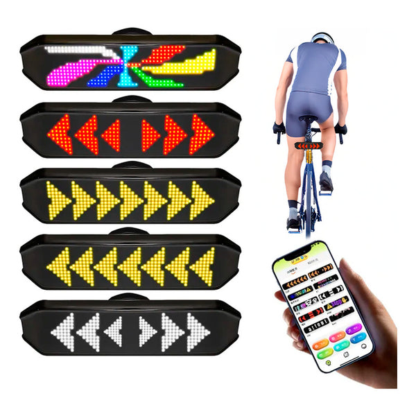Lanterna Sinalizadora de LED para Bicicleta com App