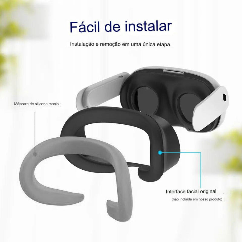 Capa Facial Silicone Á Prova De Suor Lavável Para Quest 3