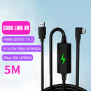 Cabo Link Para Quest 5 Metros Com Entrada De Carregamento Nf