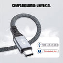 Cabo Extensor Dorn Thunderbolt 4 / USB 4 - 40 Gbps, Carregamento 240W e Suporte a Vídeo 8K