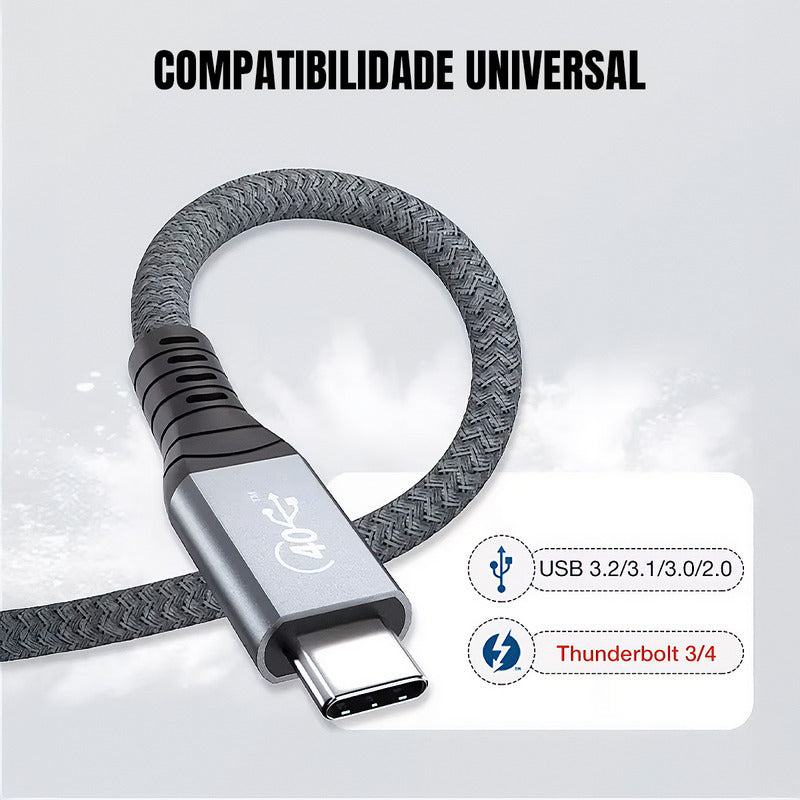Cabo Extensor Dorn Thunderbolt 4 1m 8k@60hz 240w Fêmea