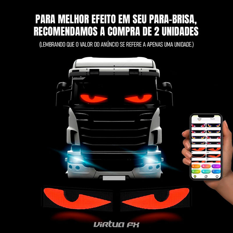 Painel Led Portátil 70x22cm Imagens E Animações