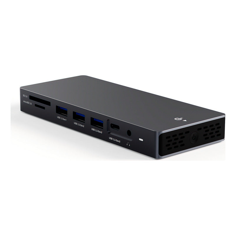 Dock Hub Usb-c Dorn 13 Em 1 P/ 3 Monitores 4k 2x Dp 1x Hdmi