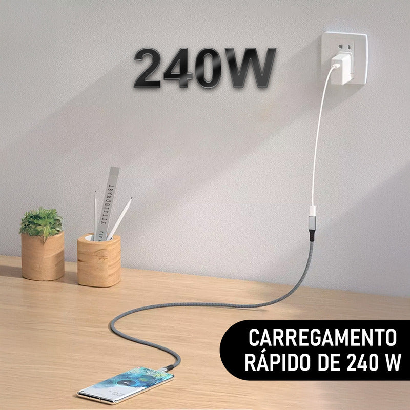 Cabo Extensor Dorn Thunderbolt 4 1m 8k@60hz 240w Fêmea