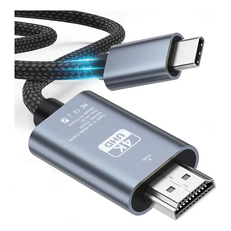 Cabo Usb-c Para Hdmi 2m 4k 60hz Dorn Ultra Silver