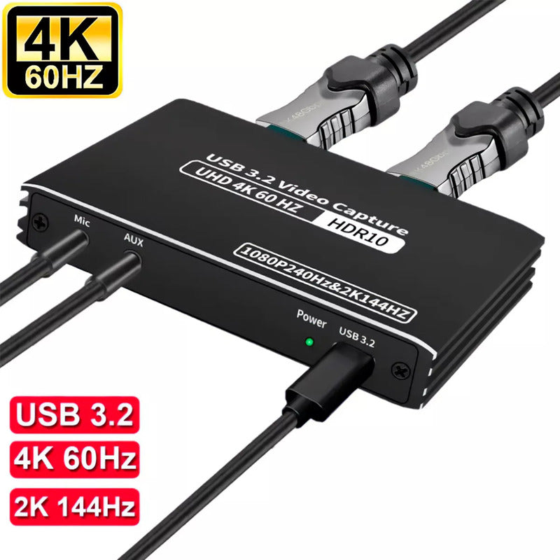 Placa Captura Vídeo Dorn Externa 4k Usb 3.2 240hz