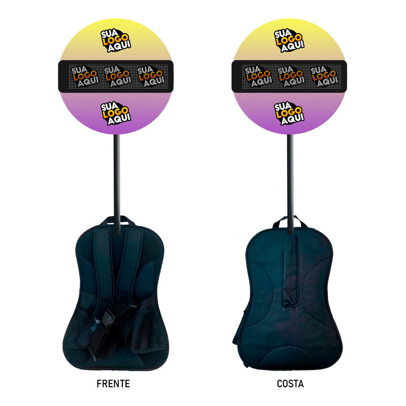 Mochila Pirulito Eventos Ações +2x Painel Led Personalizável