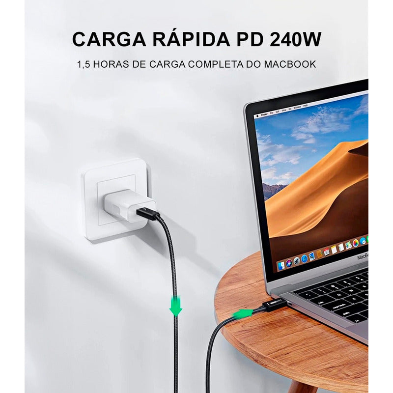 Cabo Thunderbolt 5 100cm Usb-c 8k 120hz 240w Dorn