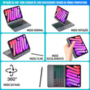 Teclado Magic Dorn DOQO para iPad Mini 6 / 7 - Touchpad, RGB Retroiluminado e Capa 360°