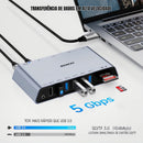 Docking Station Dorn DisplayLink 12 em 1 - 2x HDMI, Gigabit Ethernet, 4x USB 3.0 e PD 45W