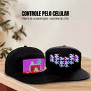 Boné com Painel de LED Virtua FX - Personalizável via App, MINI LED 1200 cd/m² e Recarga USB-C