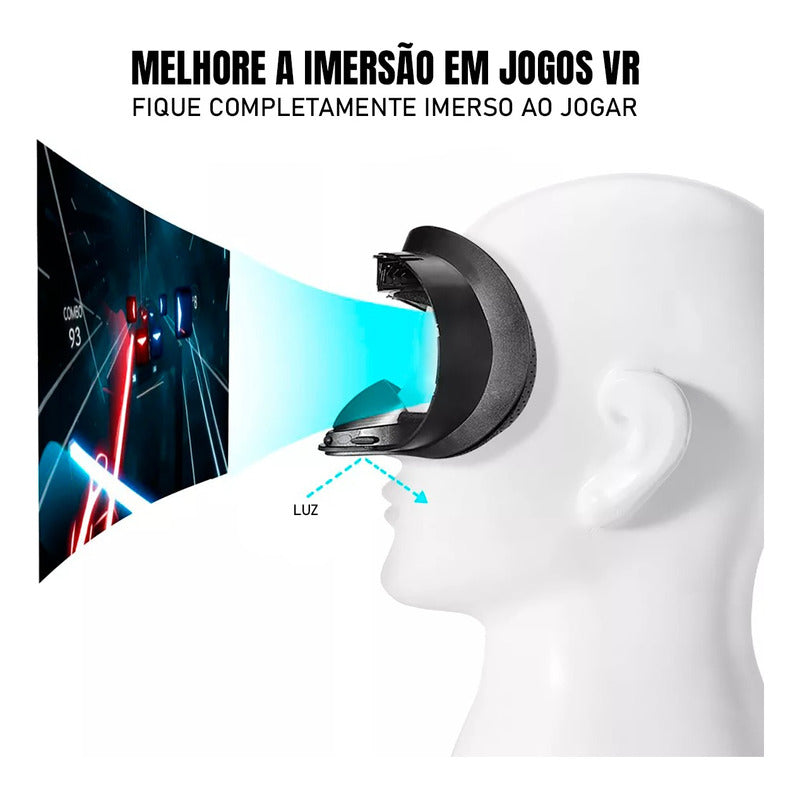 Capa Espaçador E Máscara Facial Virtua Fx Para Quest 2