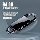 Gravador De Voz Espião Tipo Chaveiro 64gb Até 20h Gravação