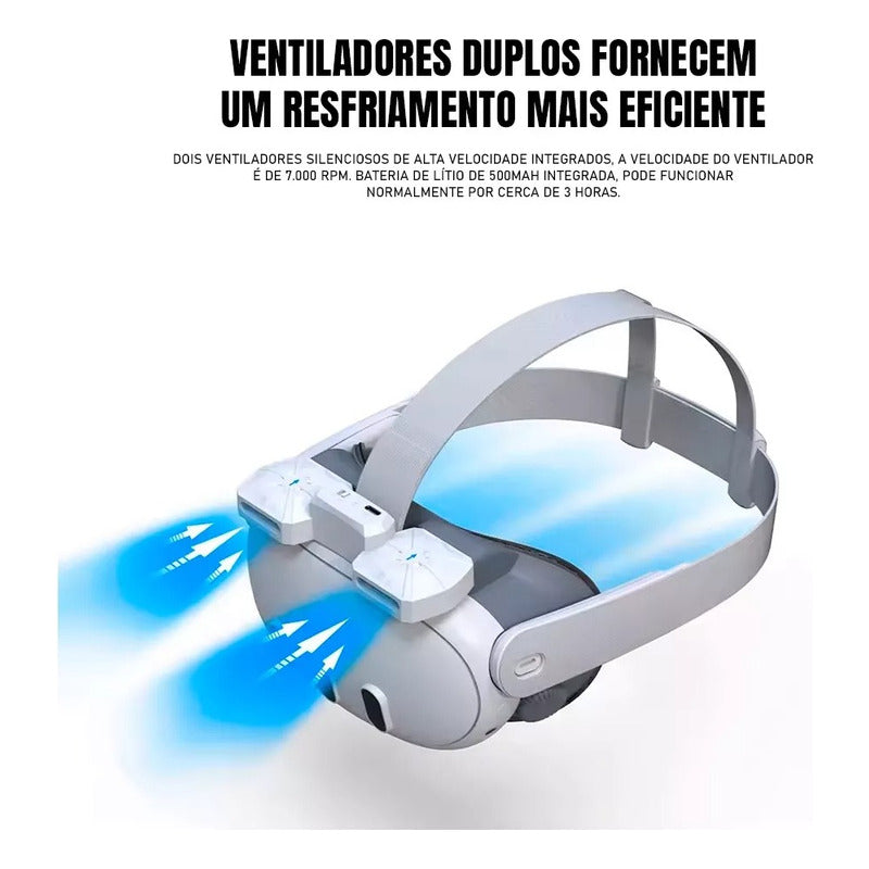 Capa Facial Com Sistema De Resfriamento Para Quest 3