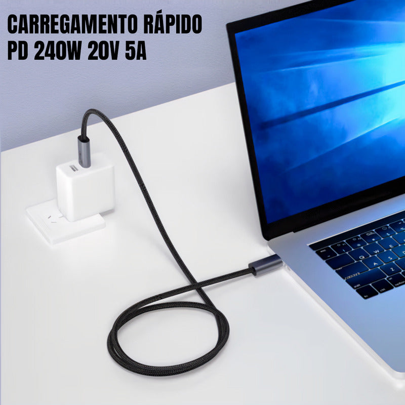 Cabo Dorn Ultra Thunderbolt 3m 4k Usb-c Blindado 240w