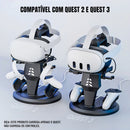 Base Dock Carregamento VR Virtua FX - Suporte Meta Quest 3/2/Pro, USB-C Magnético e Iluminação RGB