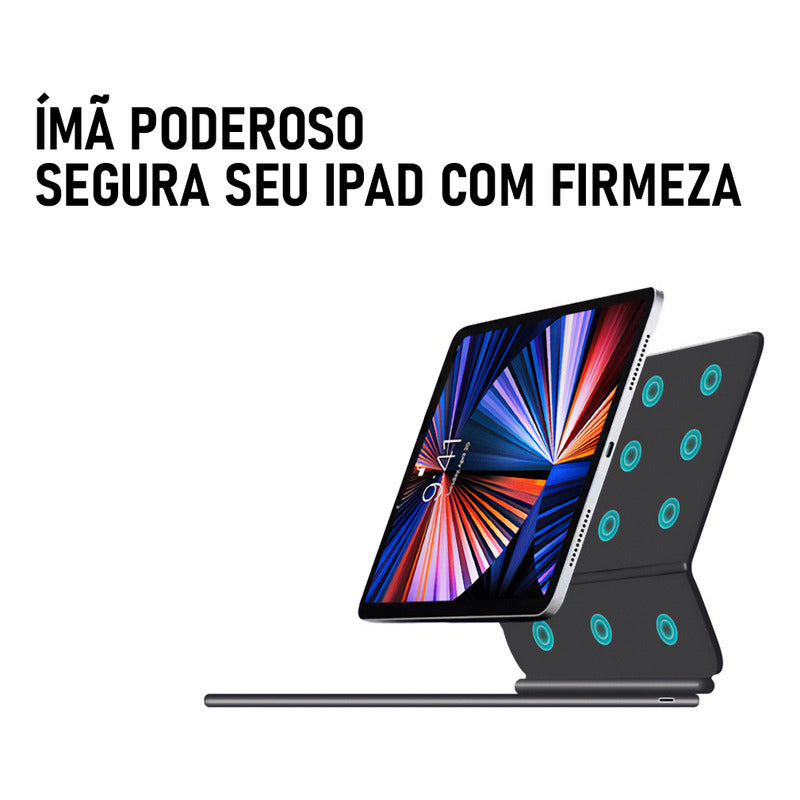 Teclado Dorn Rgb Magic Preto Para iPad 11 Pro E Air