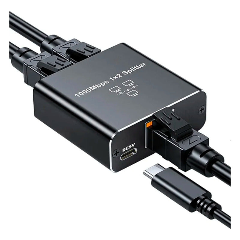 Switch Extensor Internet 1x2 Saídas Para Cabo De Rede Rj45