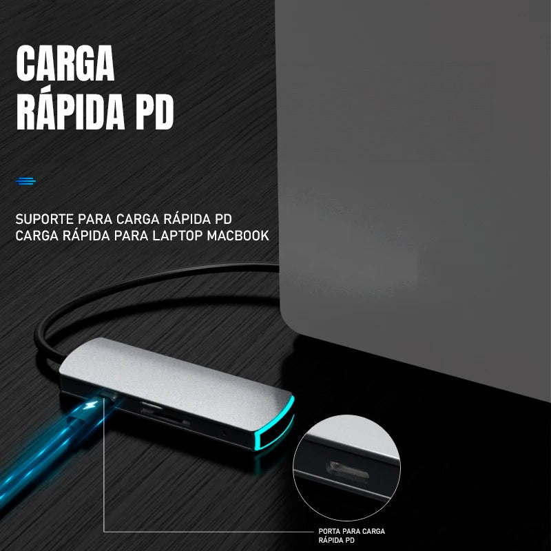Hub Usb Basix Blue Pro 3.0/usb-c/3.1 Hdmi 5gbps.