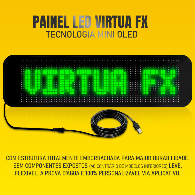 Painel Led Flexível Bluetooth 40w Colorido 39x10cm